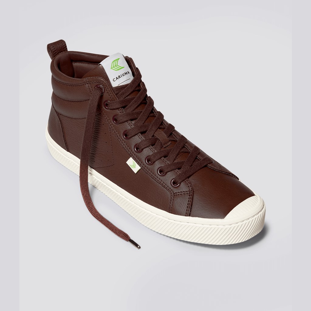 OCA HIGH Cariuma High Top Premium Cuir Marron Homme | YNV-3580784